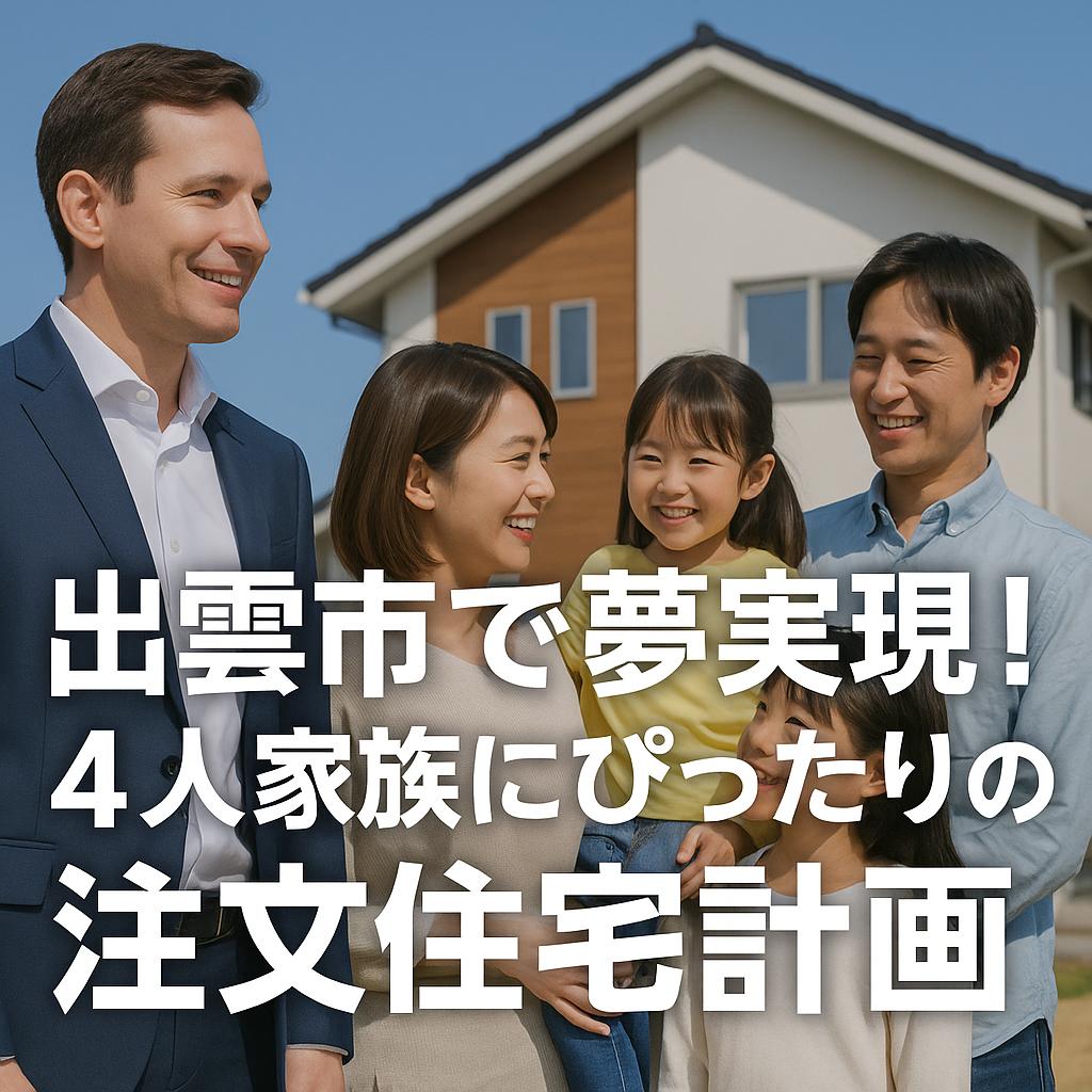 出雲市で夢実現！4人家族にぴったりの注文住宅計画
