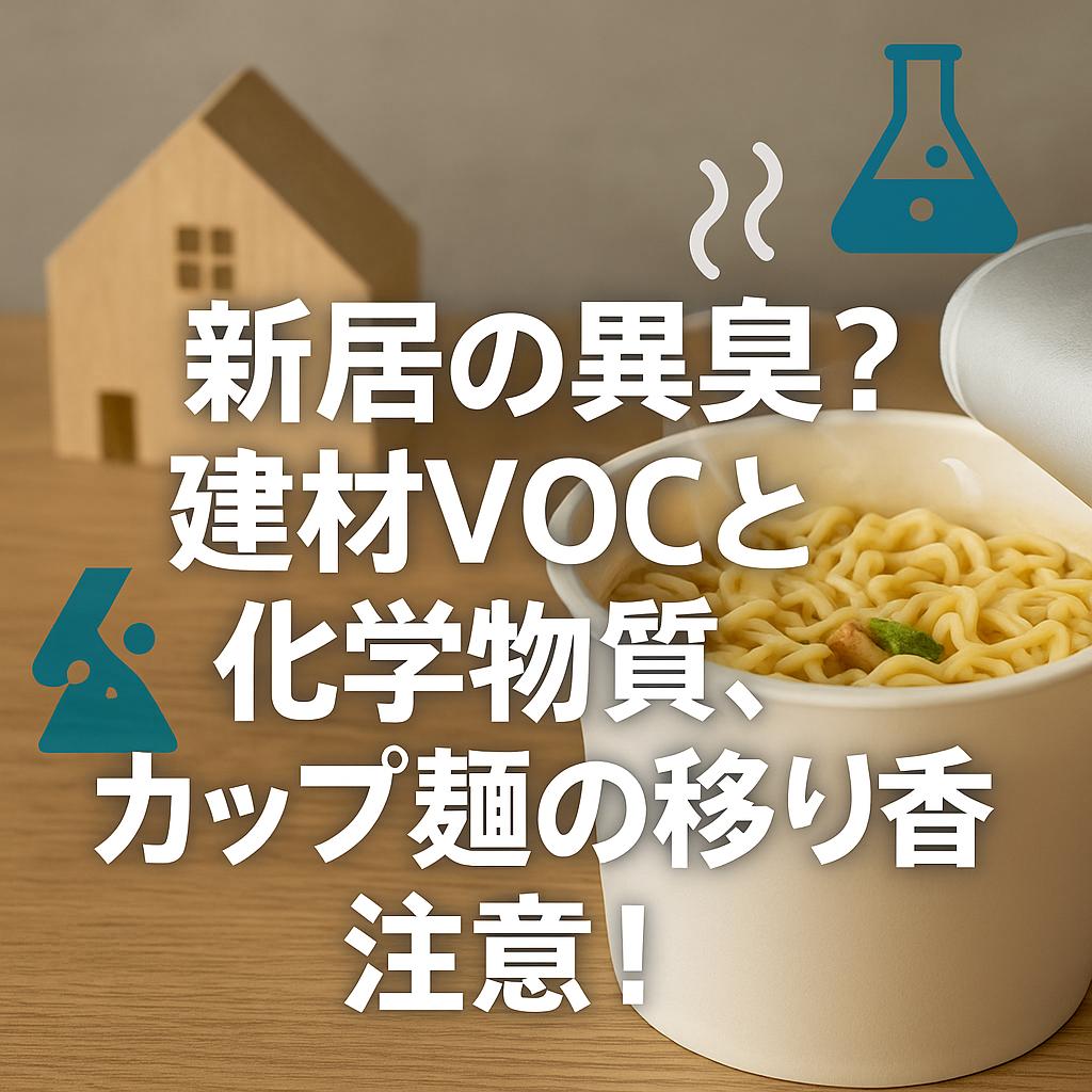 新居の異臭？建材VOCと化学物質、カップ麺の移り香注意！