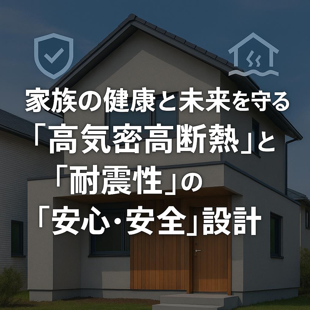 家族の健康と未来を守る「高気密高断熱」と「耐震性」の「安心・安全」設計