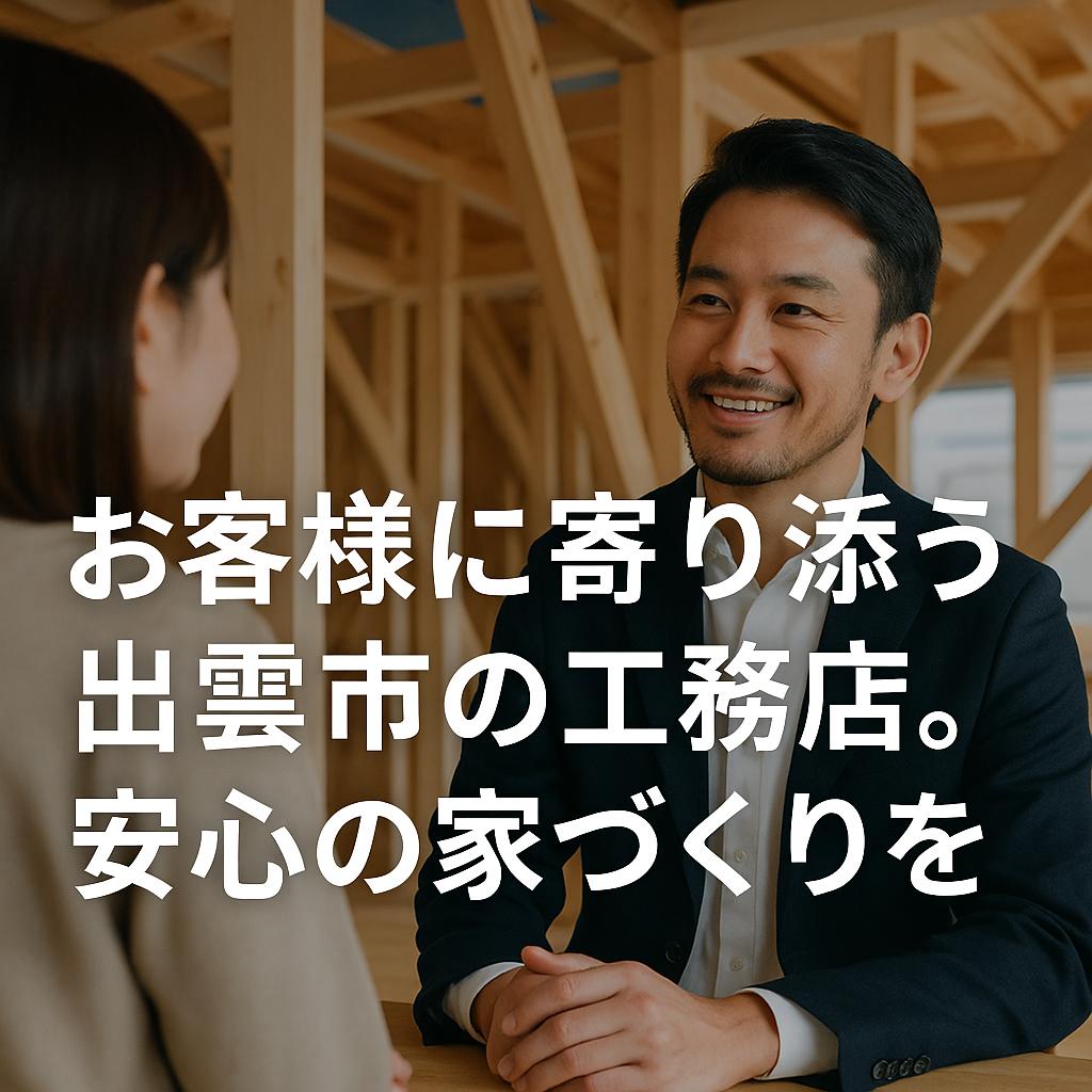 お客様に寄り添う出雲市の工務店。安心の家づくりを