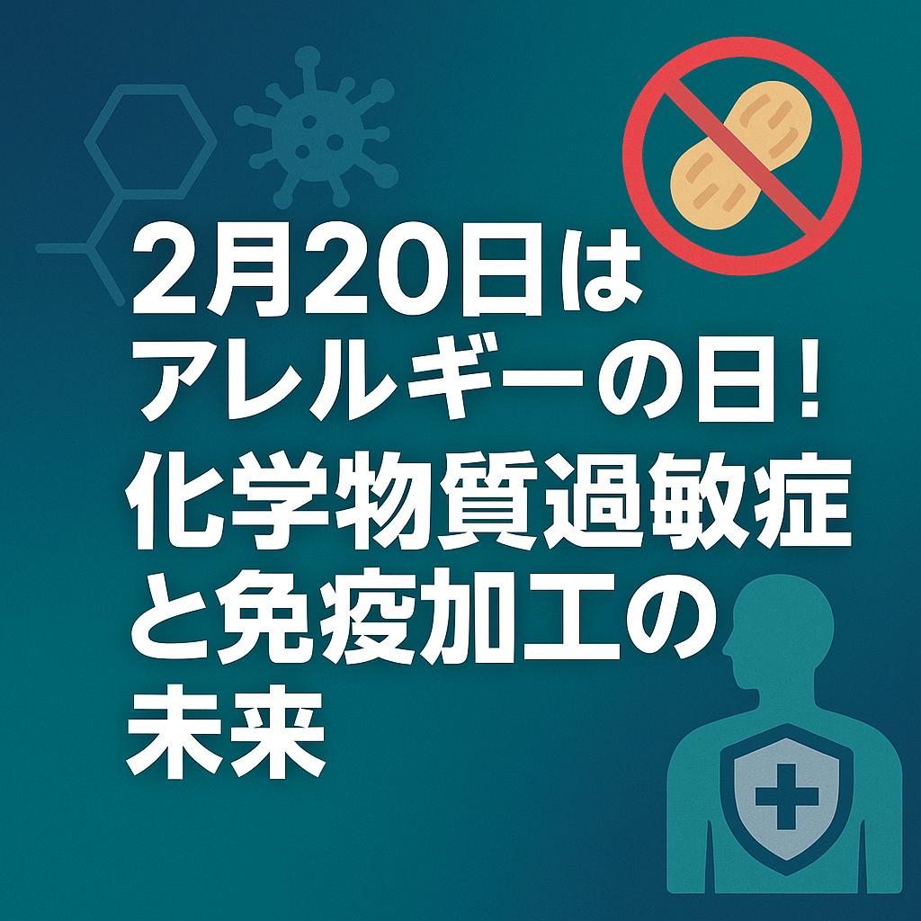 2月20日はアレルギーの日！化学物質過敏症と免疫加工の未来