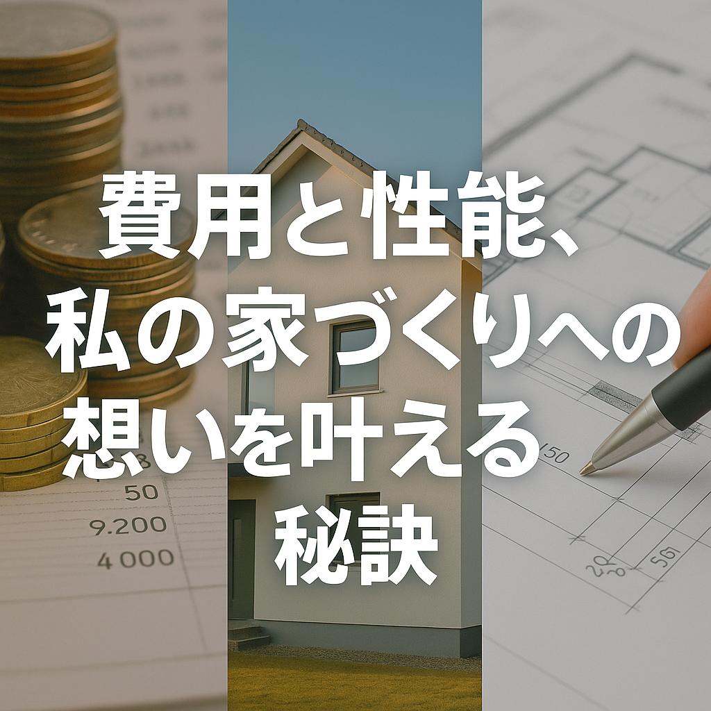 費用と性能、私の家づくりへの想いを叶える秘訣