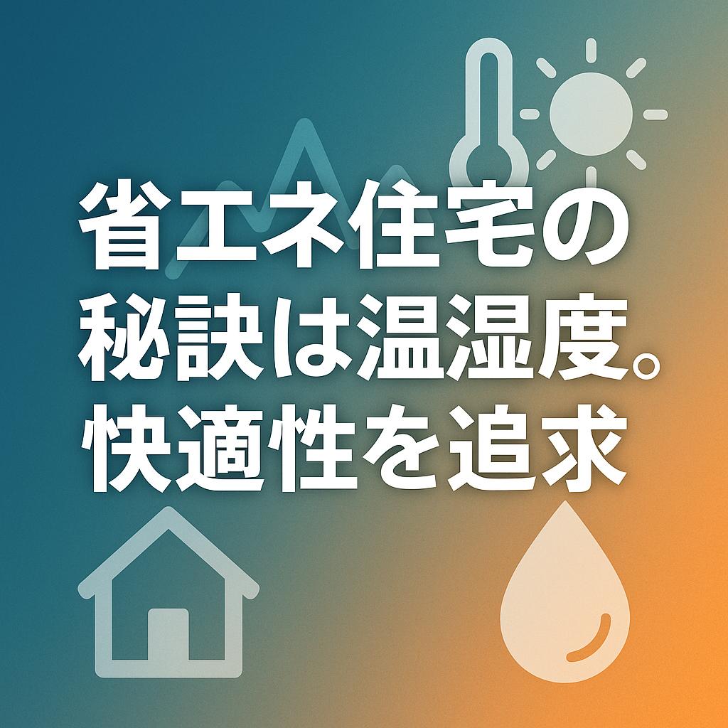省エネ住宅の秘訣は温湿度。快適性を追求