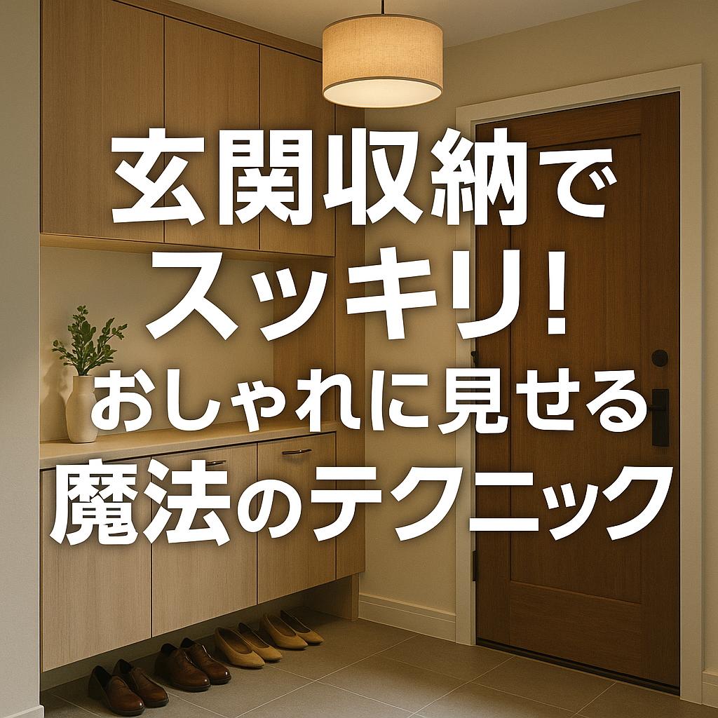 玄関収納でスッキリ！おしゃれに見せる魔法のテクニック