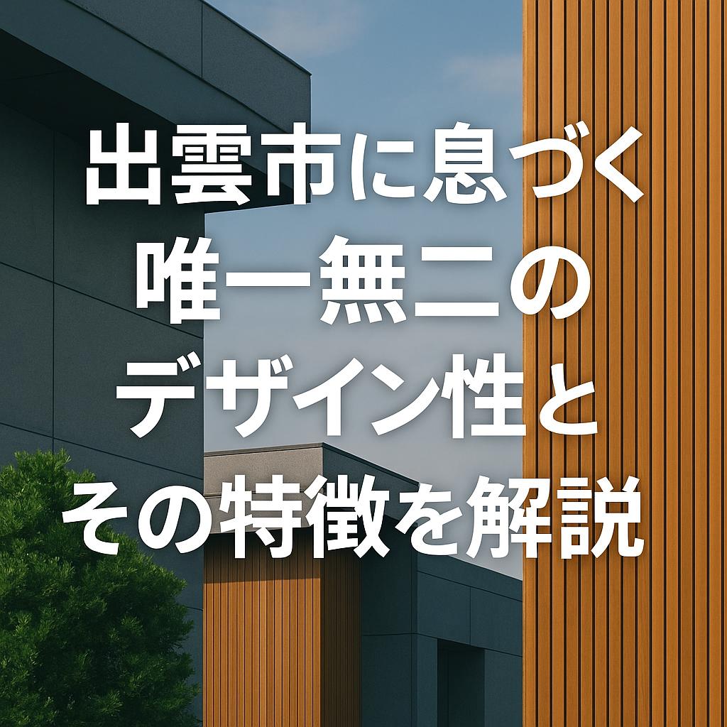 出雲市に息づく唯一無二のデザイン性とその特徴を解説