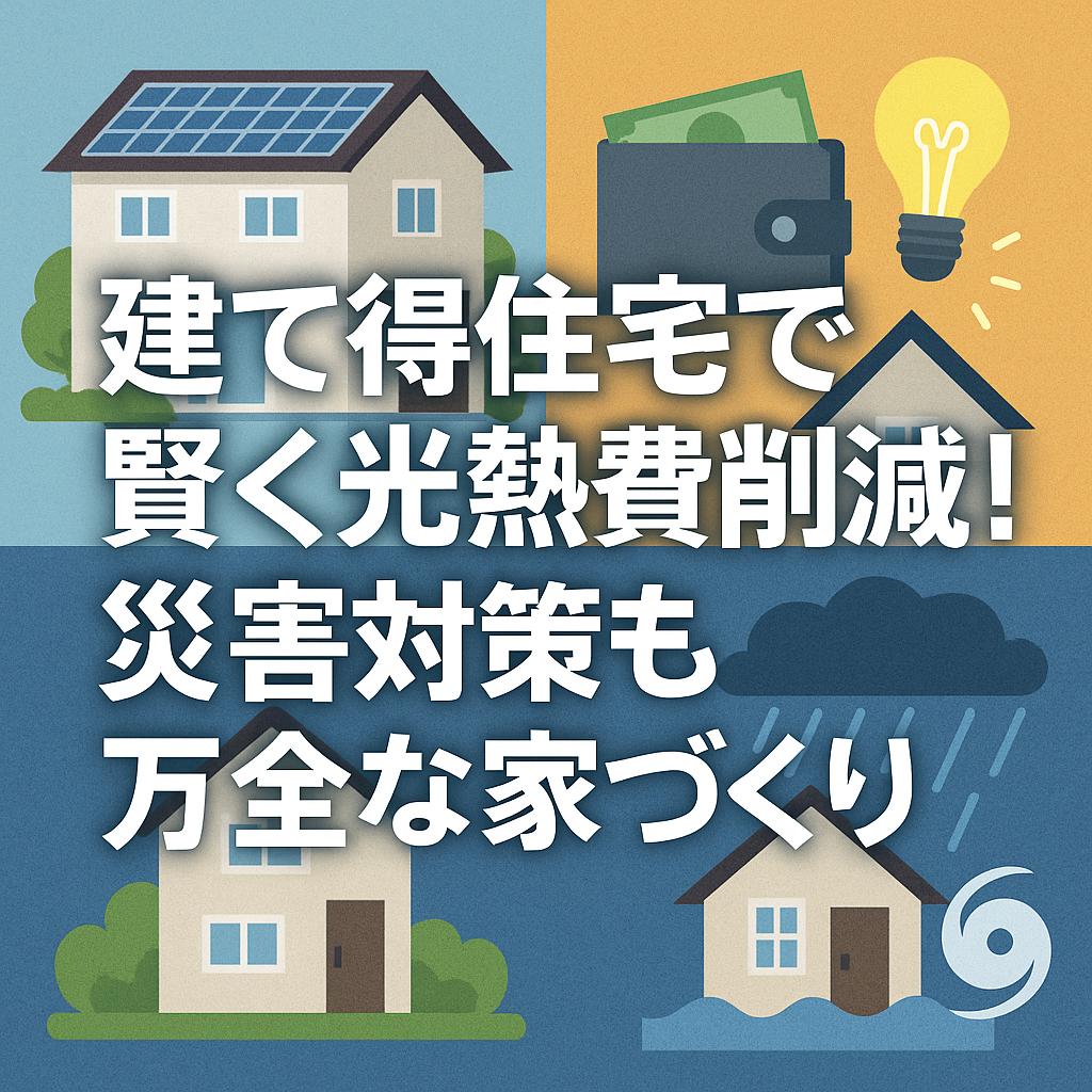 建て得住宅で賢く光熱費削減！災害対策も万全な家づくり