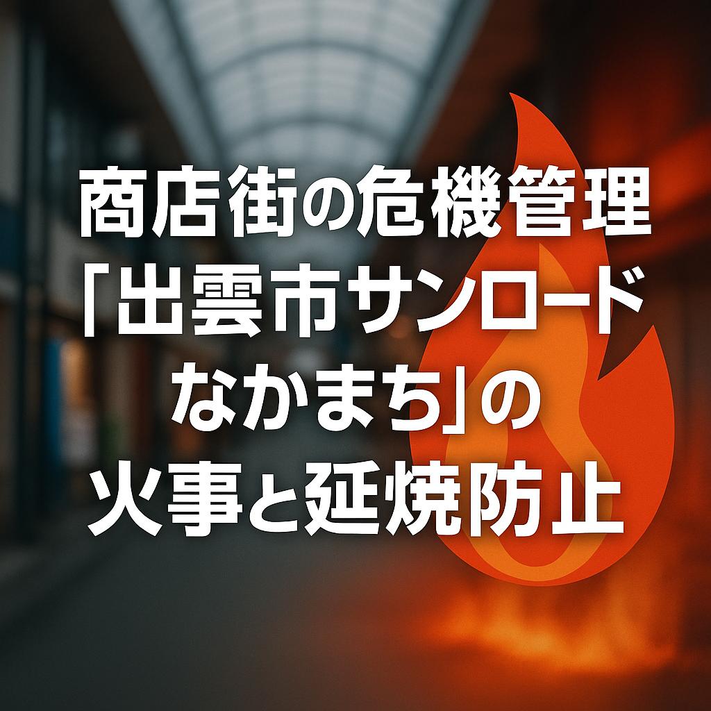商店街の危機管理：出雲市サンロードなかまちの火事と延焼防止