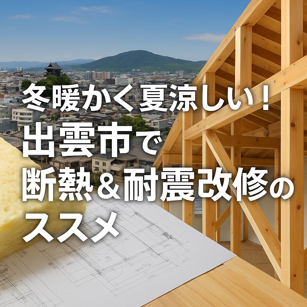 冬暖かく夏涼しい！出雲市で断熱＆耐震改修のススメ