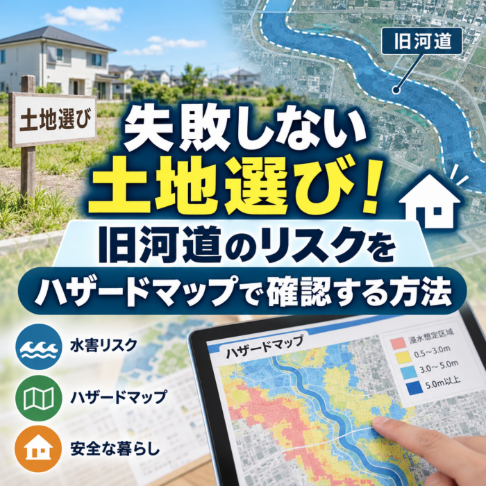 失敗しない土地選び！旧河道のリスクをハザードマップで確認する方法