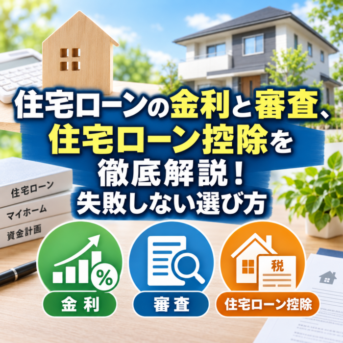 住宅ローンの金利と審査、住宅ローン控除を徹底解説！失敗しない選び方